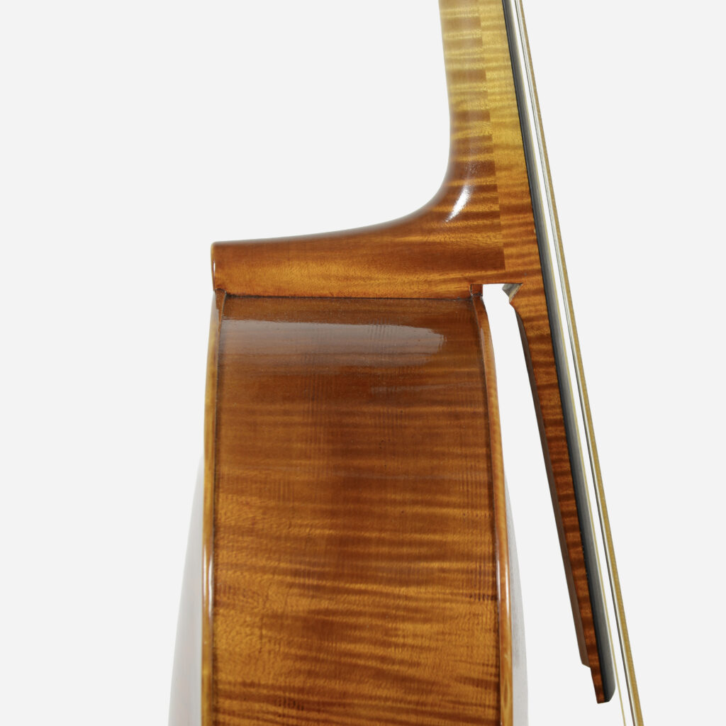 Baroque cello Cello Goffriller Gut strings Wound C strings Plain gut G string Barockcello Veneered fingerboard Vivaldi Venice