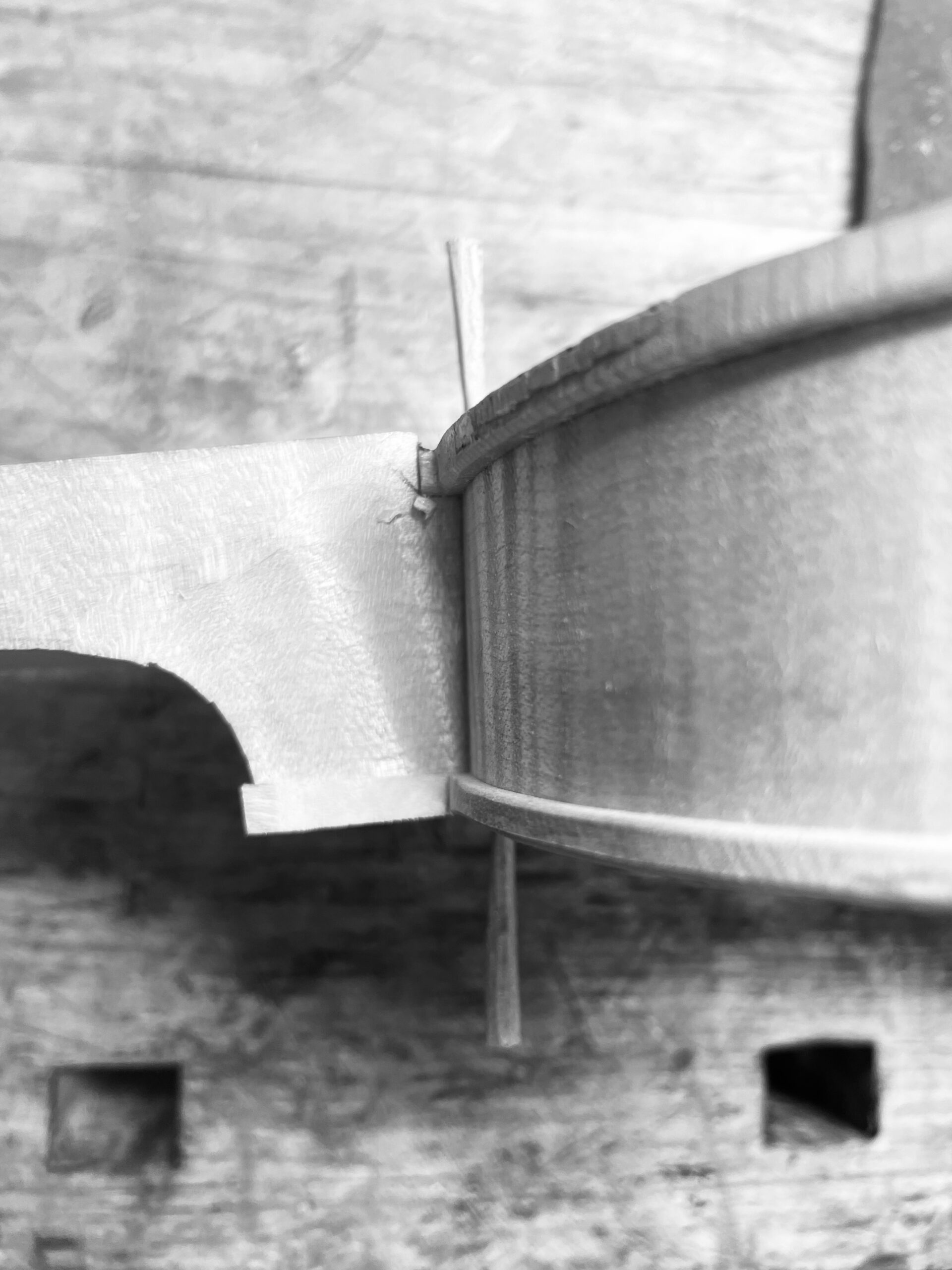 Baroque violin, Barock violine, Violine Barroca, Violon baroque, neck attachment, nailed neck